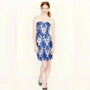 J Crew Collection 100% Silk Sleeveless Mini Dress with Pockets, abstract print